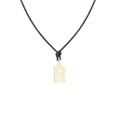 Pandant Litera R aur galben 14K colectia ALFABET